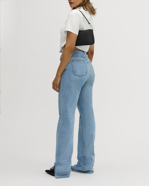 Laila Black Leather Handbag