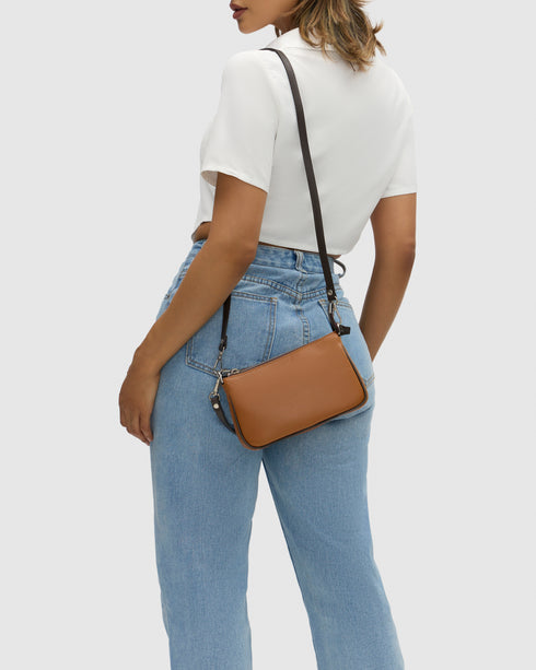 Laila Tan Leather Handbag