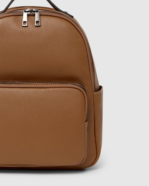 Maddie Tan Leather Backpack