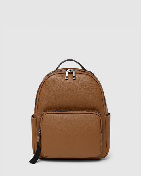 Maddie Tan Leather Backpack