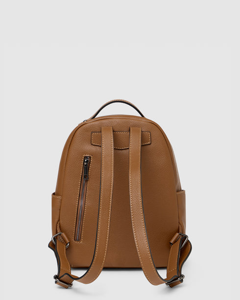 Maddie Tan Leather Backpack