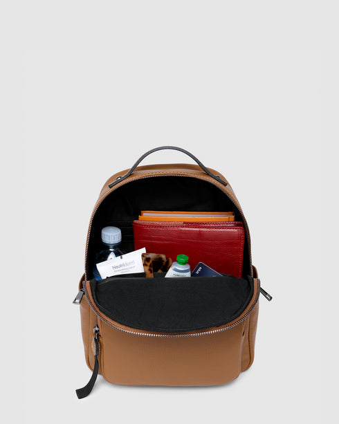 Maddie Tan Leather Backpack