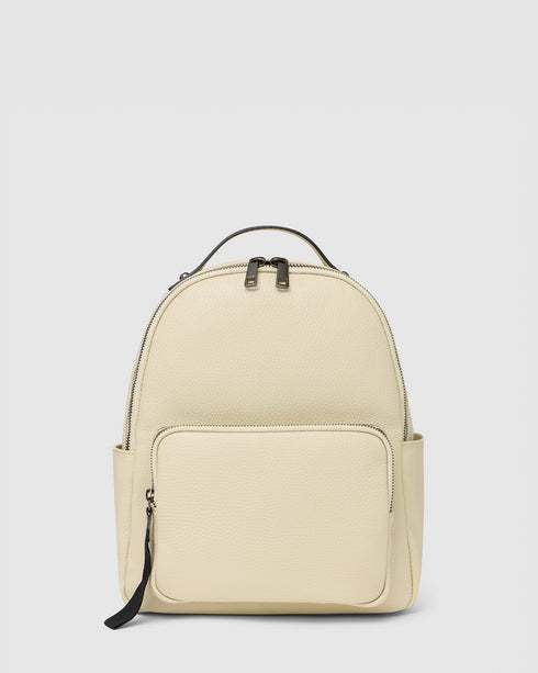 Maddie Milk Leather Backpack