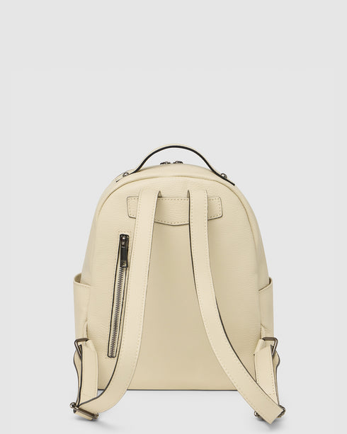 Maddie Milk Leather Backpack