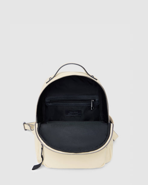 Maddie Milk Leather Backpack