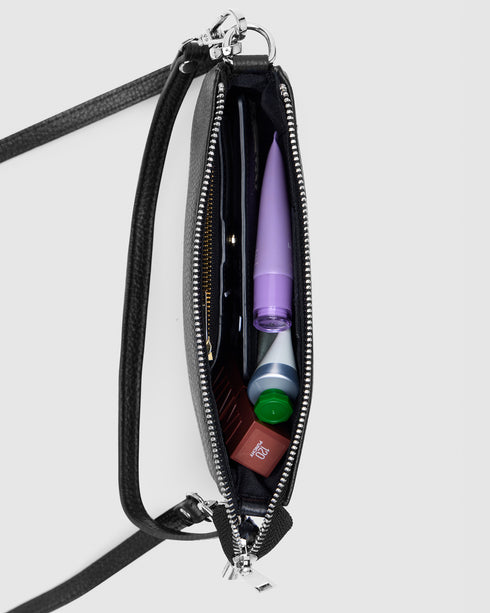 Laila Black Leather Handbag