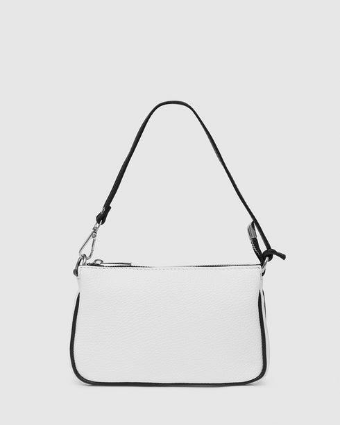 Laila White Leather Handbag