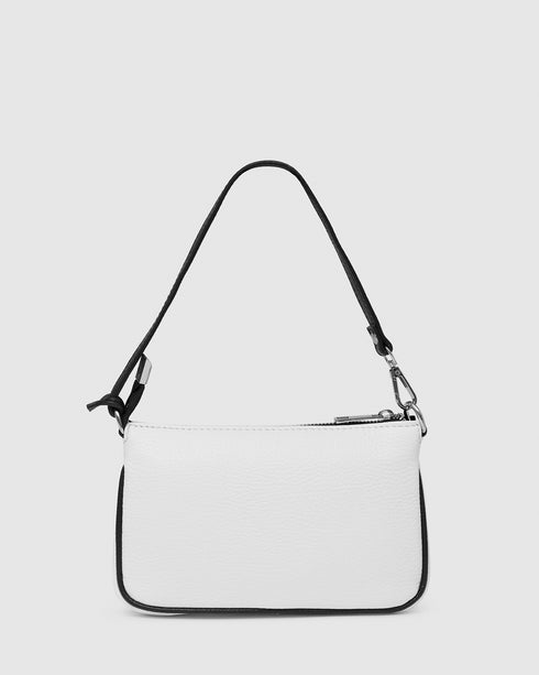 Laila White Leather Handbag