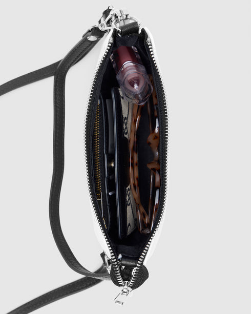 Laila White Leather Handbag