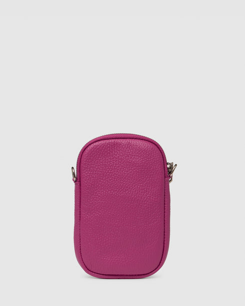Ava Fuchsia Leather Crossbody Bag