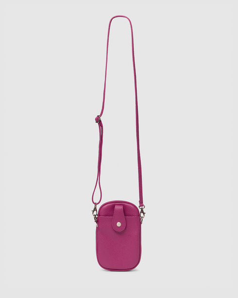 Ava Fuchsia Leather Crossbody Bag