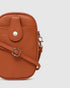 Ava Orange Leather Crossbody Bag
