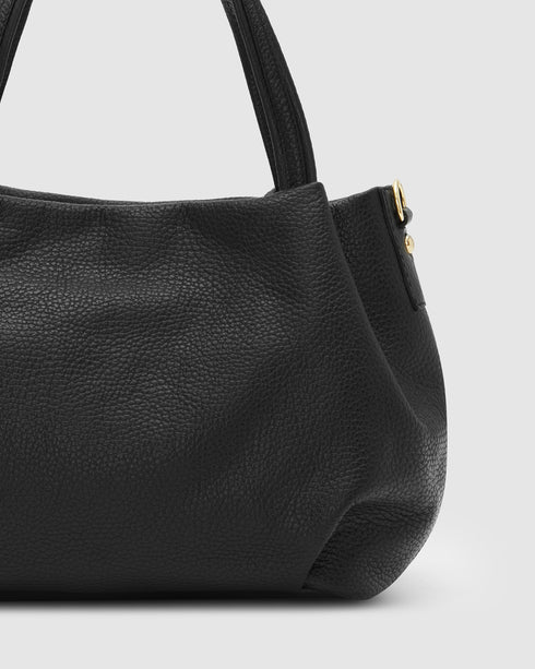 Poppy Black - Leather Crossbody