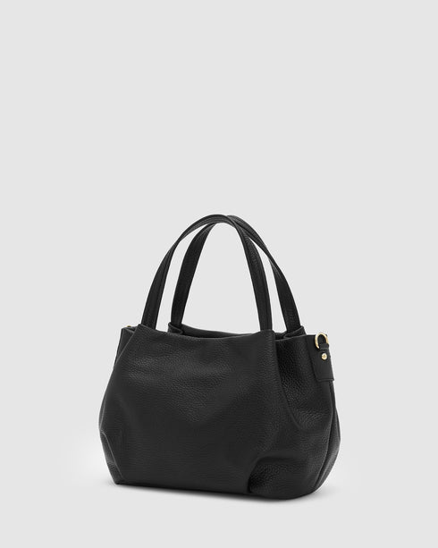 Poppy Black - Leather Crossbody