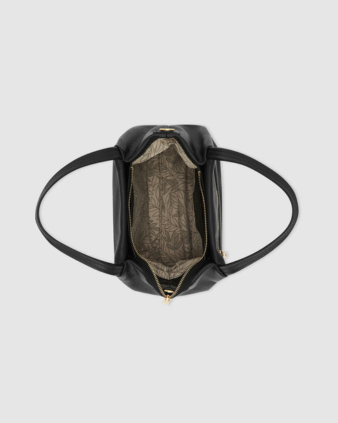 Poppy Black - Leather Crossbody