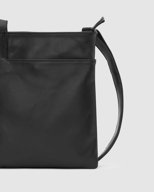 Merredin Black - Leather Crossbody Bag
