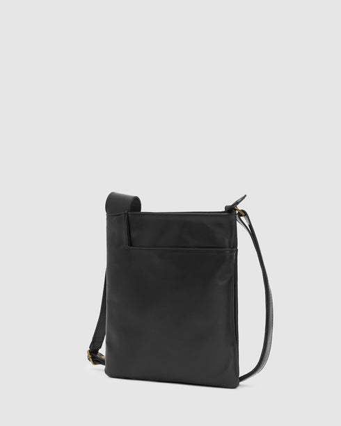 Merredin Black - Leather Crossbody Bag
