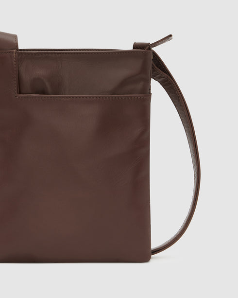 Merredin Brown - Leather Crossbody Bag
