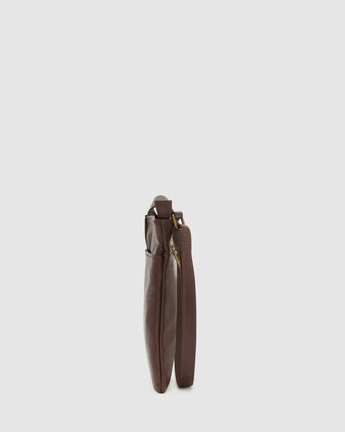 Merredin Brown - Leather Crossbody Bag