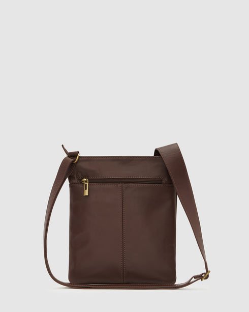 Merredin Brown - Leather Crossbody Bag