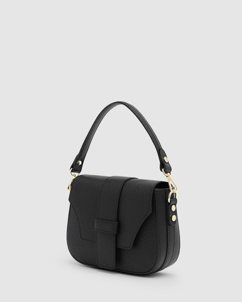 Simone Black - Leather Crossbody