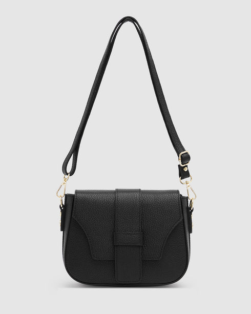 Simone Black - Leather Crossbody