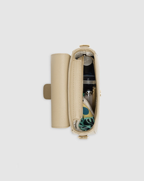 Simone Taupe - Leather Crossbody