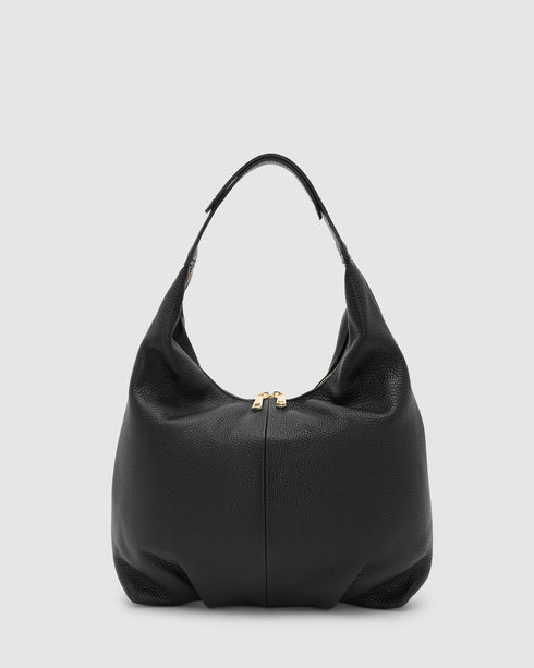 Penelope Black - Leather Shoulder Bag
