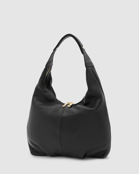 Penelope Black - Leather Shoulder Bag