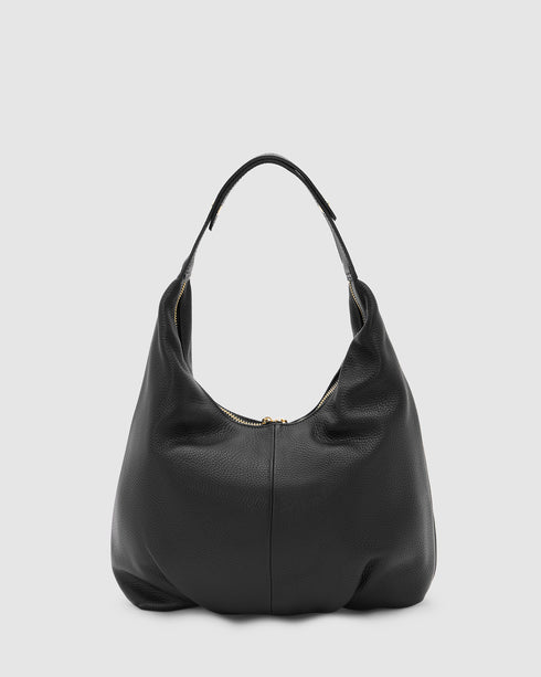 Penelope Black - Leather Shoulder Bag