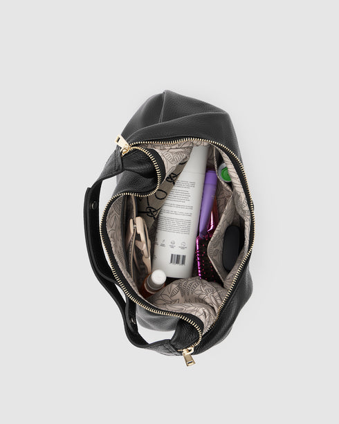 Penelope Black - Leather Shoulder Bag