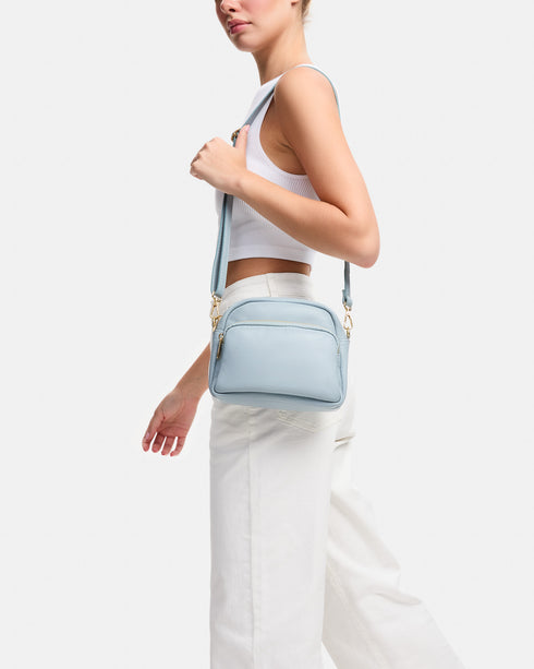Aria Celeste - Leather Crossbody Bag