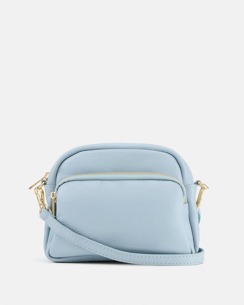 Aria Celeste - Leather Crossbody Bag