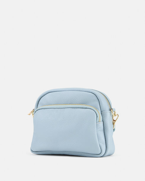 Aria Celeste - Leather Crossbody Bag