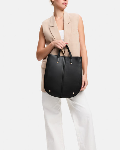 Chiara Black - Leather Tote