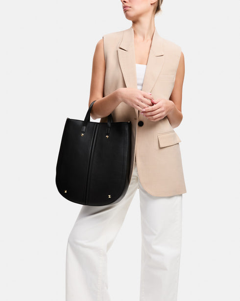 Chiara Black - Leather Tote