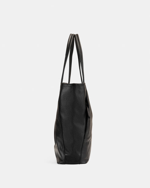Kirkby Black - Leather Tote Bag