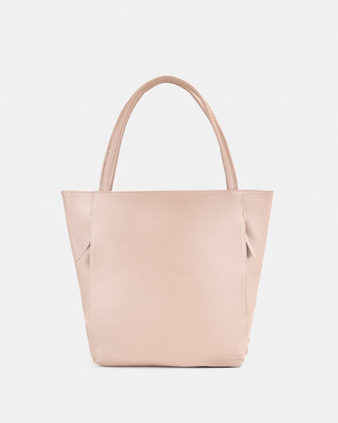 Kirkby Nude - Leather Tote Bag
