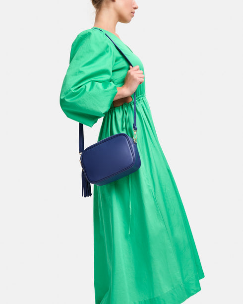 Maya Blue - Leather Crossbody Bag