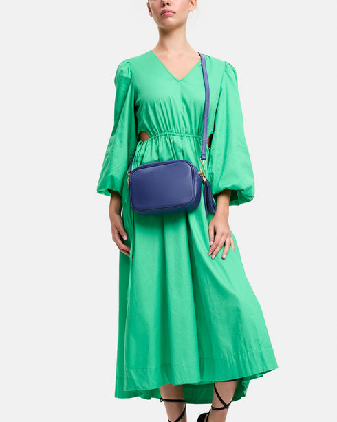 Maya Blue - Leather Crossbody Bag