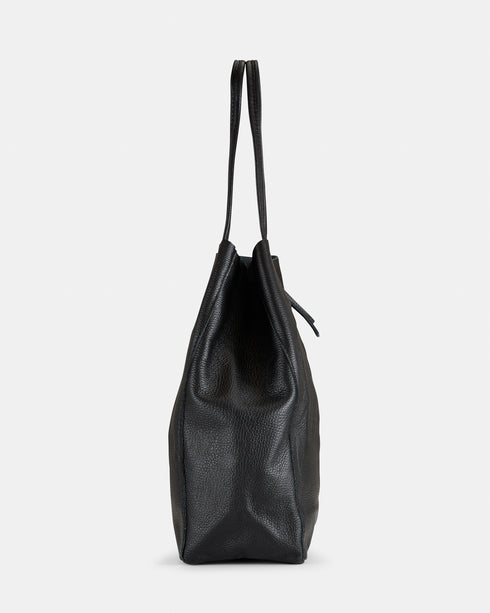 Monica Black - Soft Leather Shopper Bag