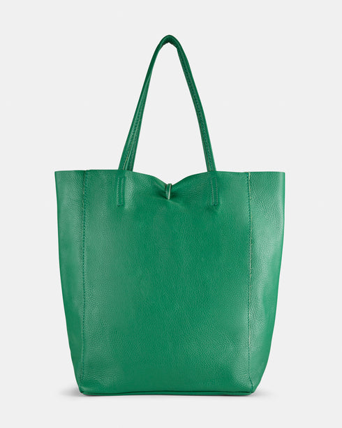 Monica Green Leather Shopper