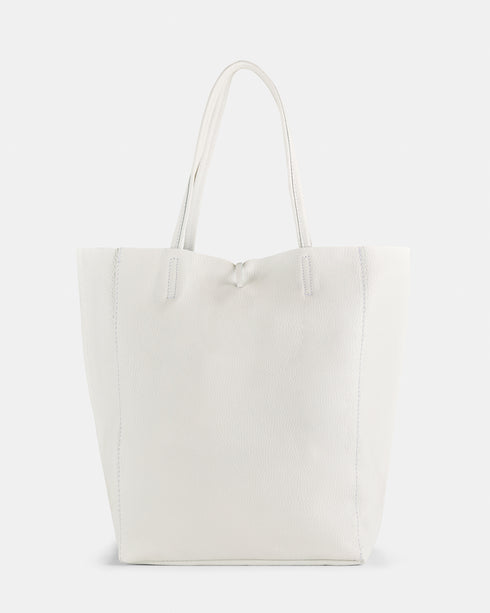 Monica White - Soft Leather Shopper