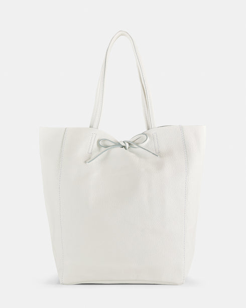 Monica White - Soft Leather Shopper