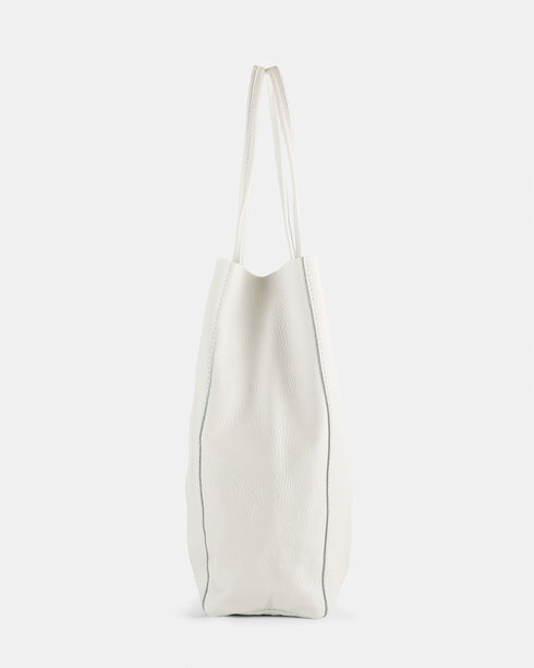 Monica White - Soft Leather Shopper