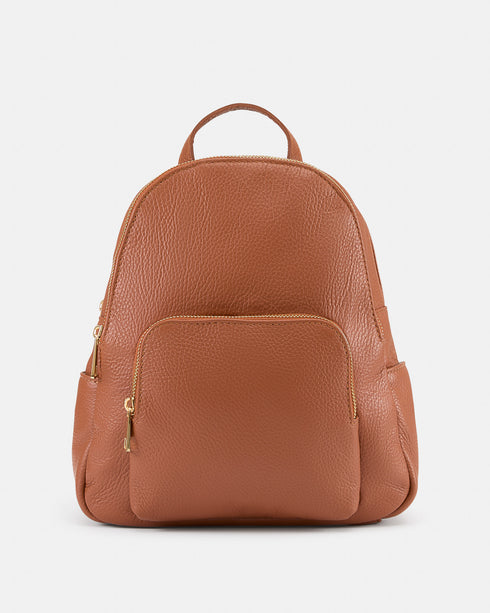 Nova Tan Leather Backpack