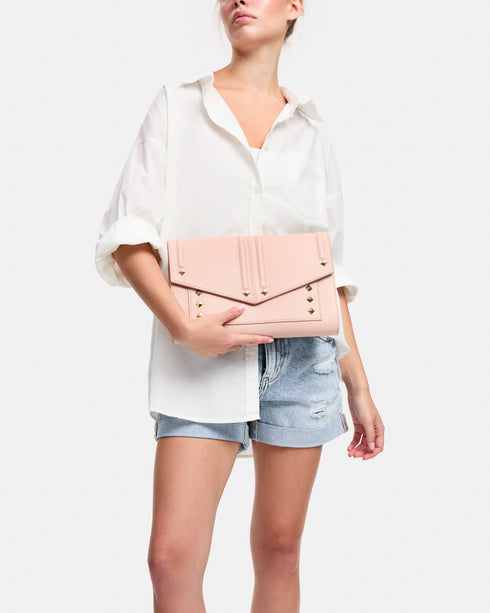Olivia Blush - Leather Clutch