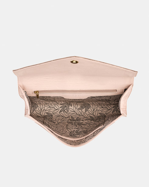 Olivia Blush - Leather Clutch
