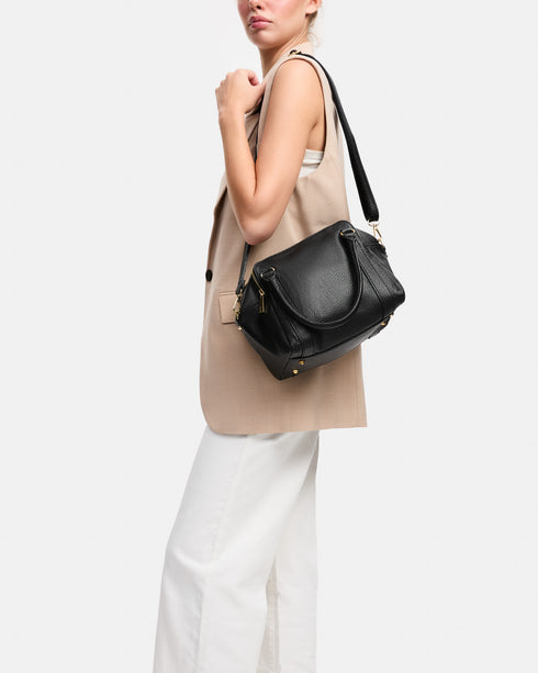 Piper Black - Leather Tote Bag