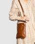 Merredin Brown - Leather Crossbody Bag